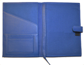 Leather Refillable Notebook Blue