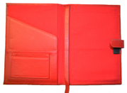 Leather Refillable Notebook Red